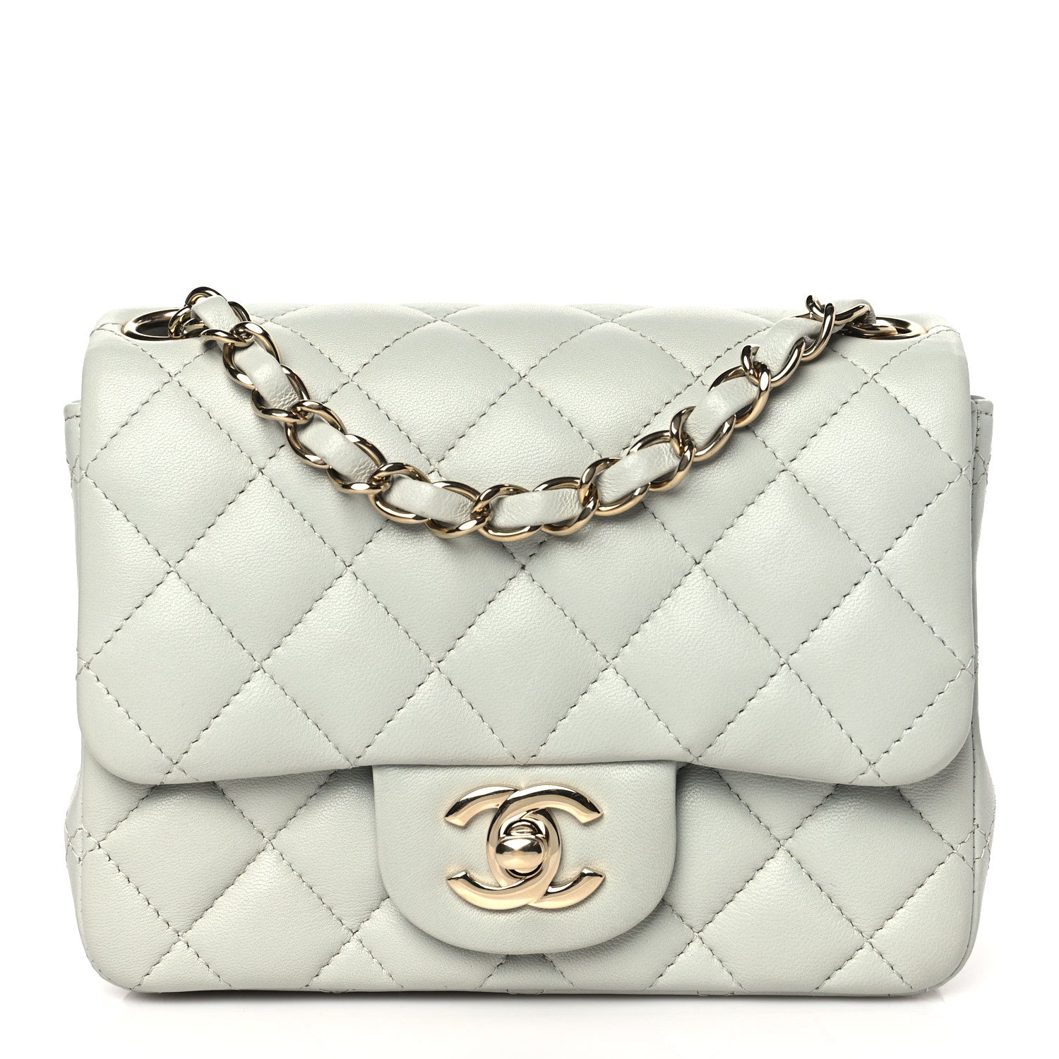 Chanel Lambskin Quilted Mini Square Flap Grey 1 of 11