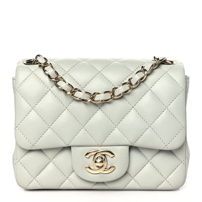 Chanel Lambskin Quilted Mini Square Flap Grey 1 of 11
