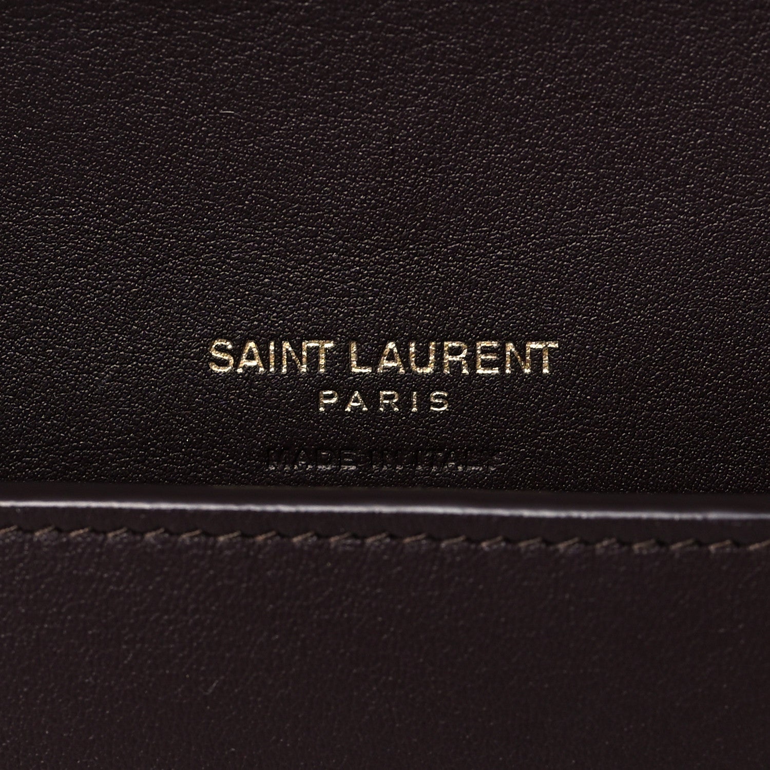 Saint Laurent Lambskin Heart Embossed Monogram Chain Wallet Vintage Cognac 6 of 9