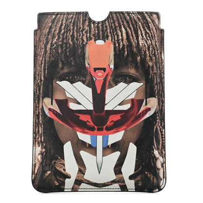 Givenchy Textured Coated Canvas Tribal Girl Print iPad Mini Case in Multicolor 1 of 7