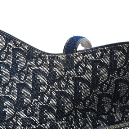 Christian Dior Monogram Double Saddle Bag Navy Blue 11 of 11