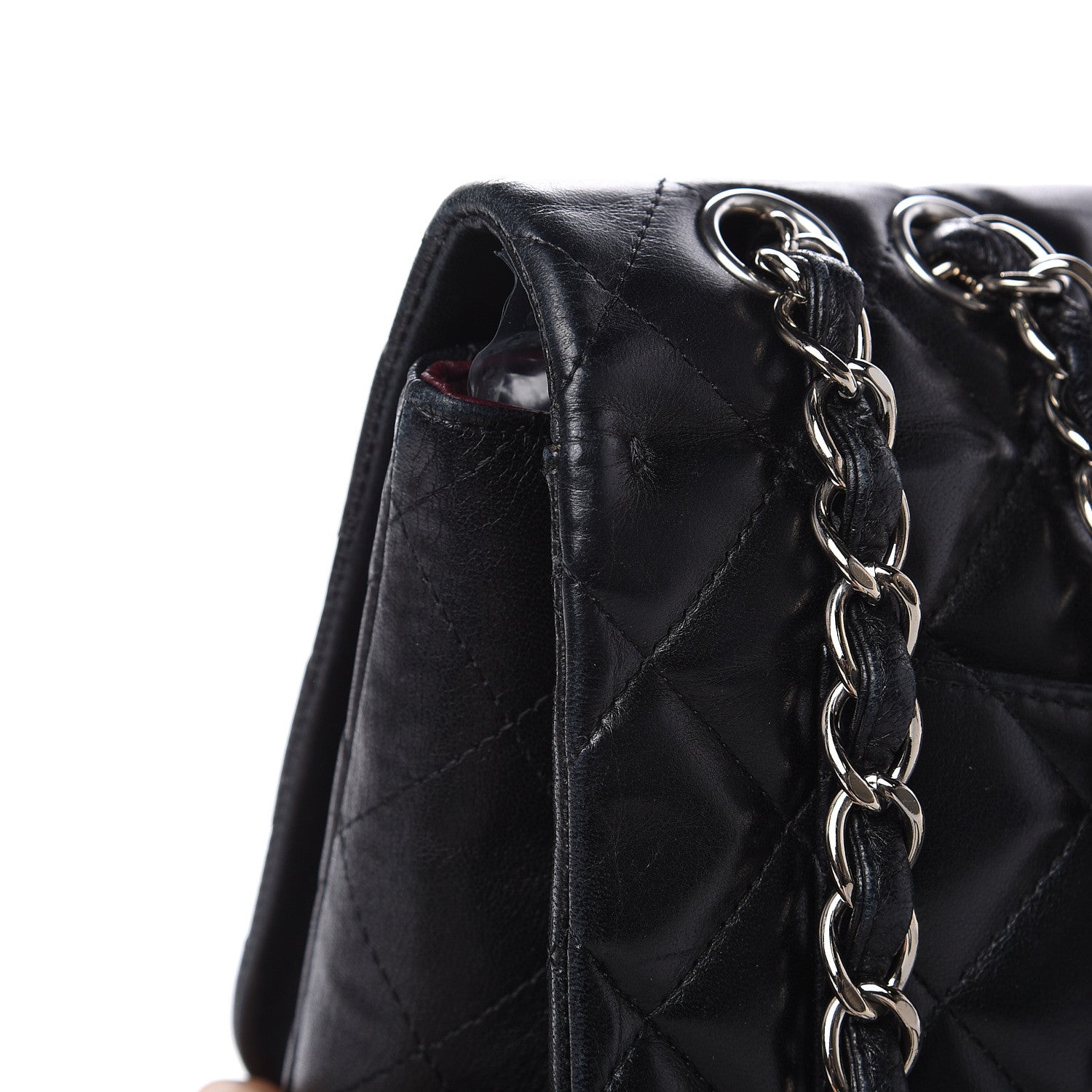 Chanel Lambskin Quilted Jumbo Single Flap Black 15 of 17