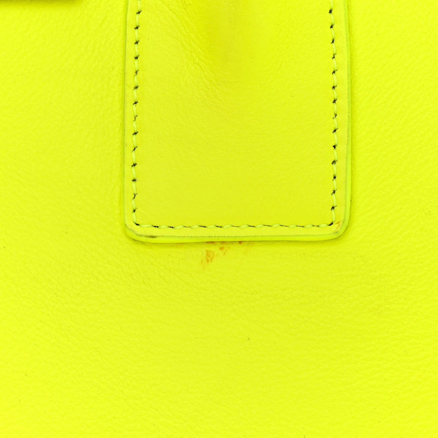 Calfskin Small Sac De Jour Bag Neon Yellow