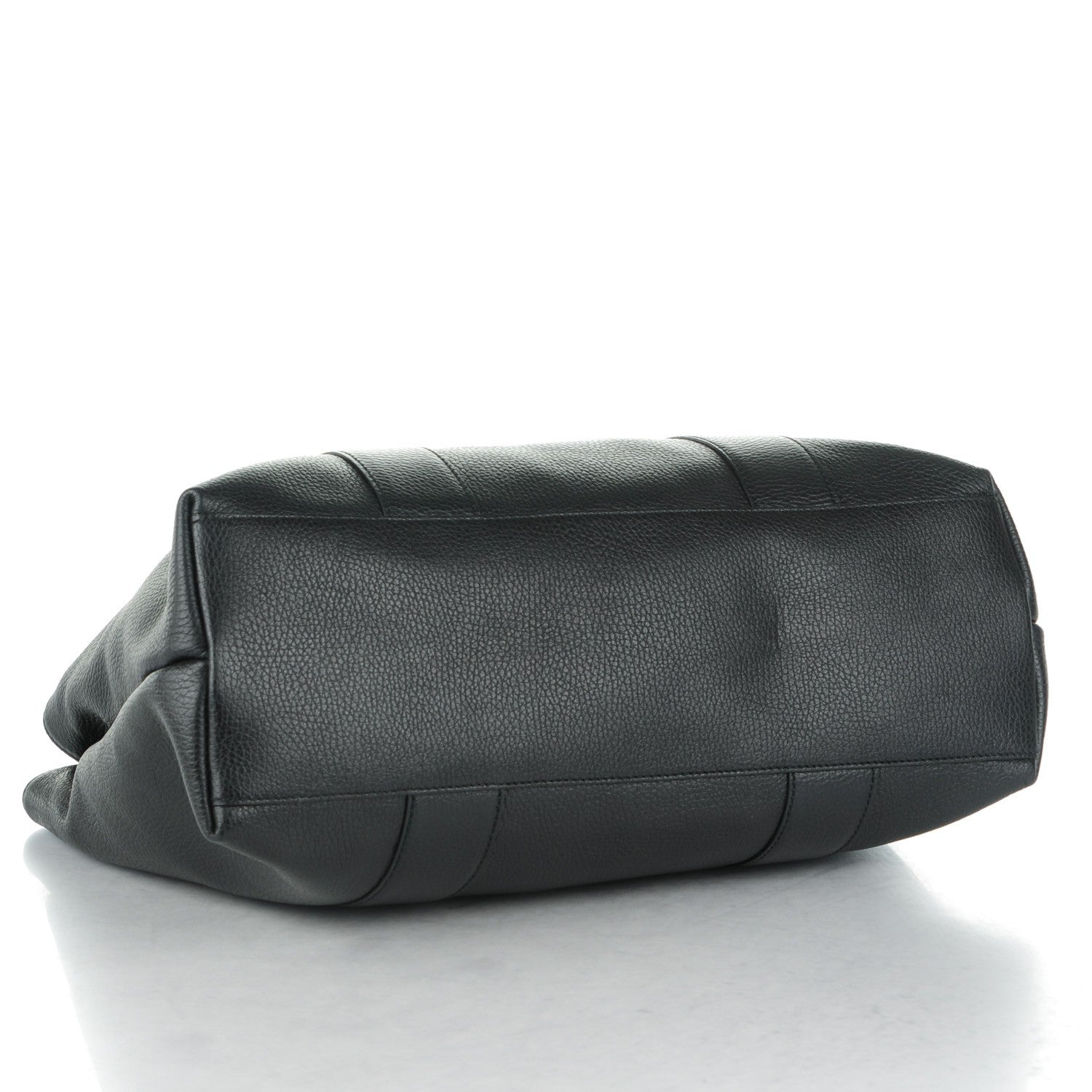 Gucci Pebbled Calfskin Medium Bamboo Bar Tote Black 4 of 7