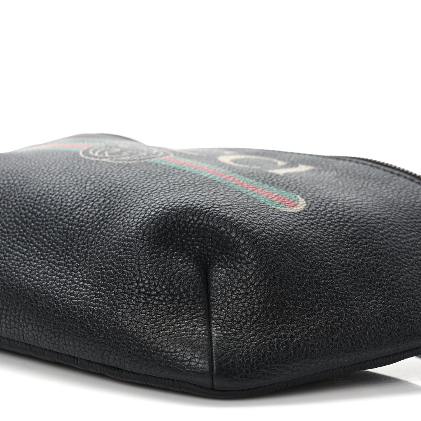 Grained Calfskin Logo Belt Bag Black