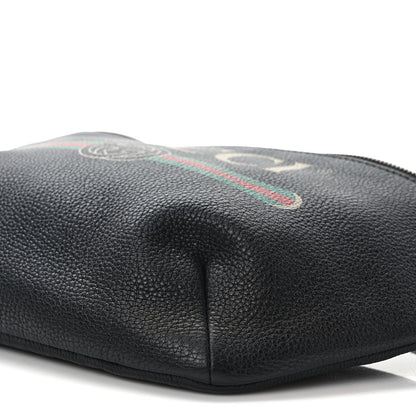 Gucci Grained Calfskin Logo Belt Bag Black 9 of 9
