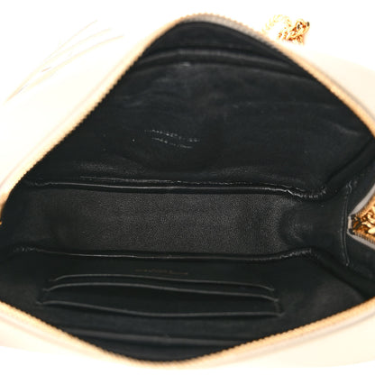 Saint Laurent Grain De Poudre Matelasse Monogram Mini Lou Camera Bag Crema Soft 5 of 9