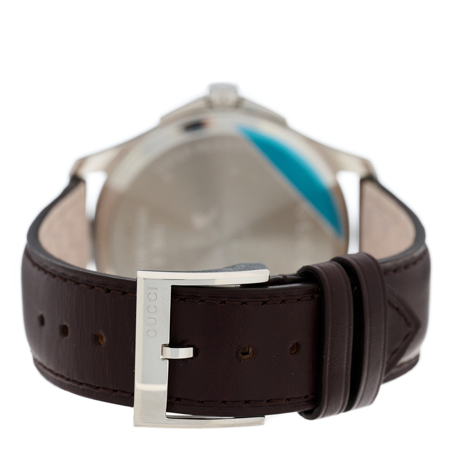 Gucci Stainless Steel Calfskin 40mm G-Timeless Diamante Quartz Watch Brown 3 of 5