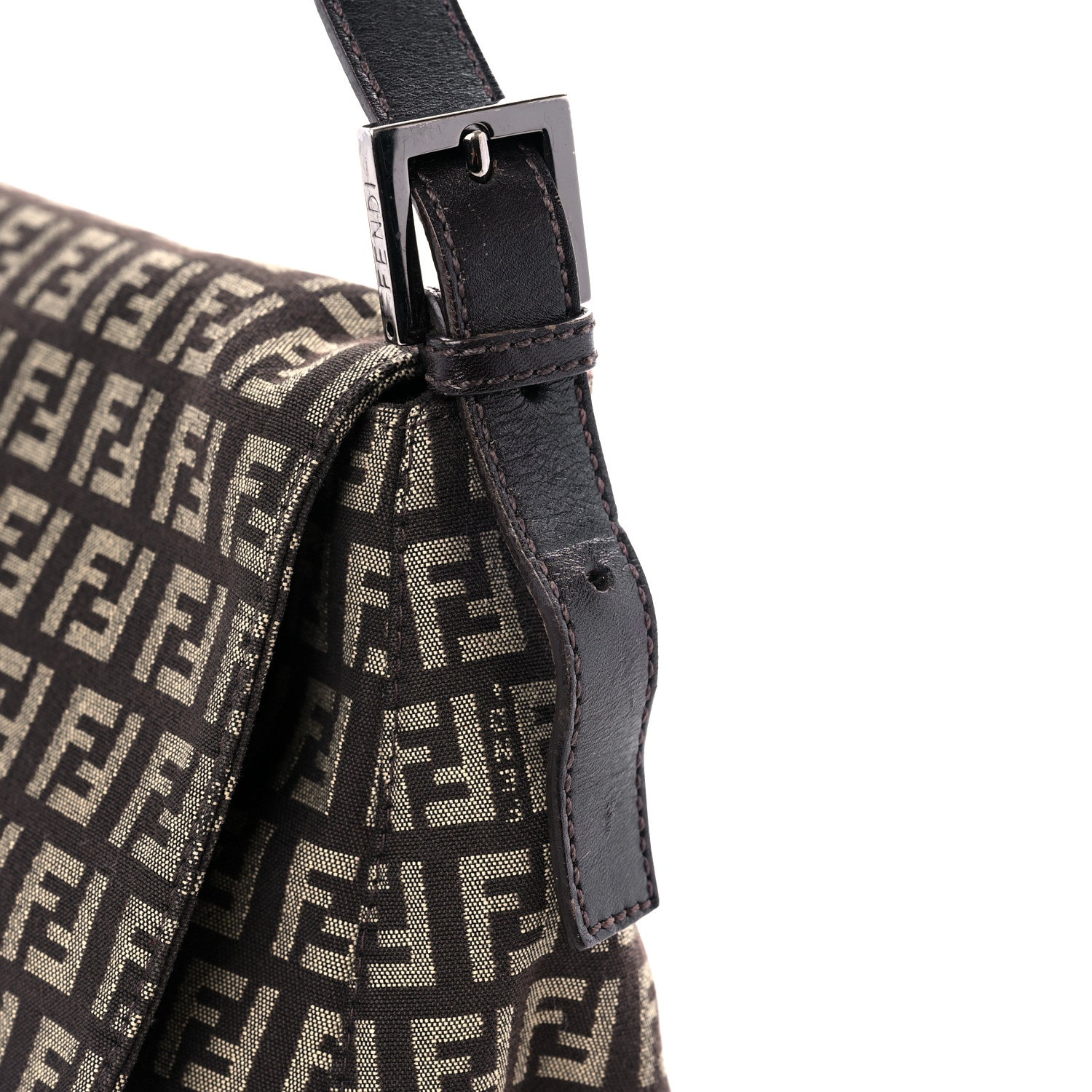 Fendi Zucchino Vitello Mama Baguette Testa di Moro Beige 15 of 17