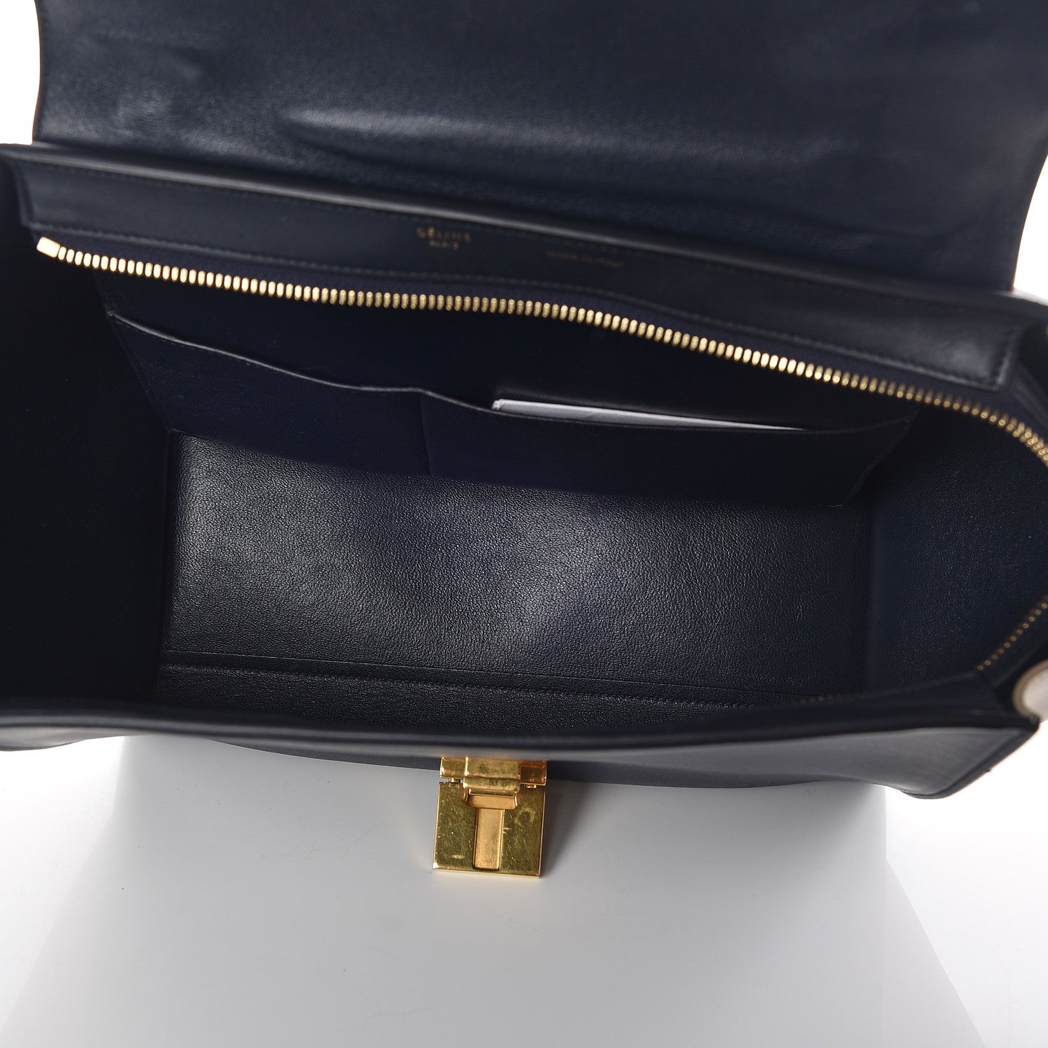 Celine Bullhide Calfskin Small Tri-Color Trapeze Fluo Orange 8 of 12