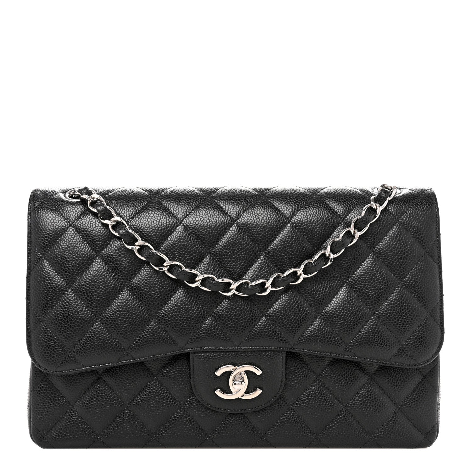 Chanel Caviar Quilted Jumbo Double Flap Black 1 of 12