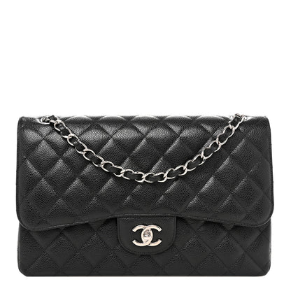 Chanel Caviar Quilted Jumbo Double Flap Black 1 of 12