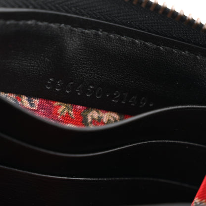 Gucci Calfskin Web Trapuntata GG Zip Around Wallet Black 7 of 8