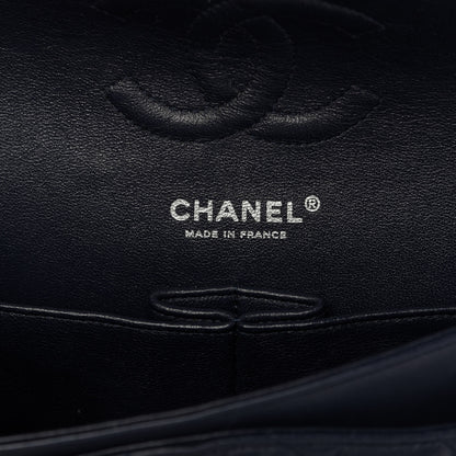 Chanel Lambskin Quilted Medium Double Flap Navy 9 of 11