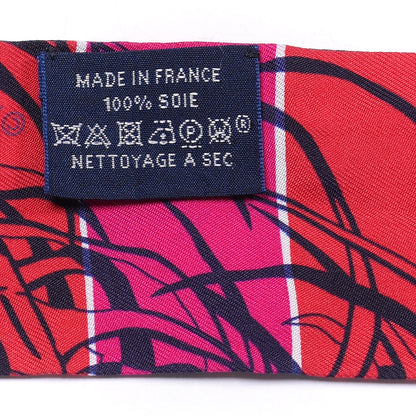 Hermes Silk Jungle Love Rainbow Twilly Rose Vif Encre White 3 of 4