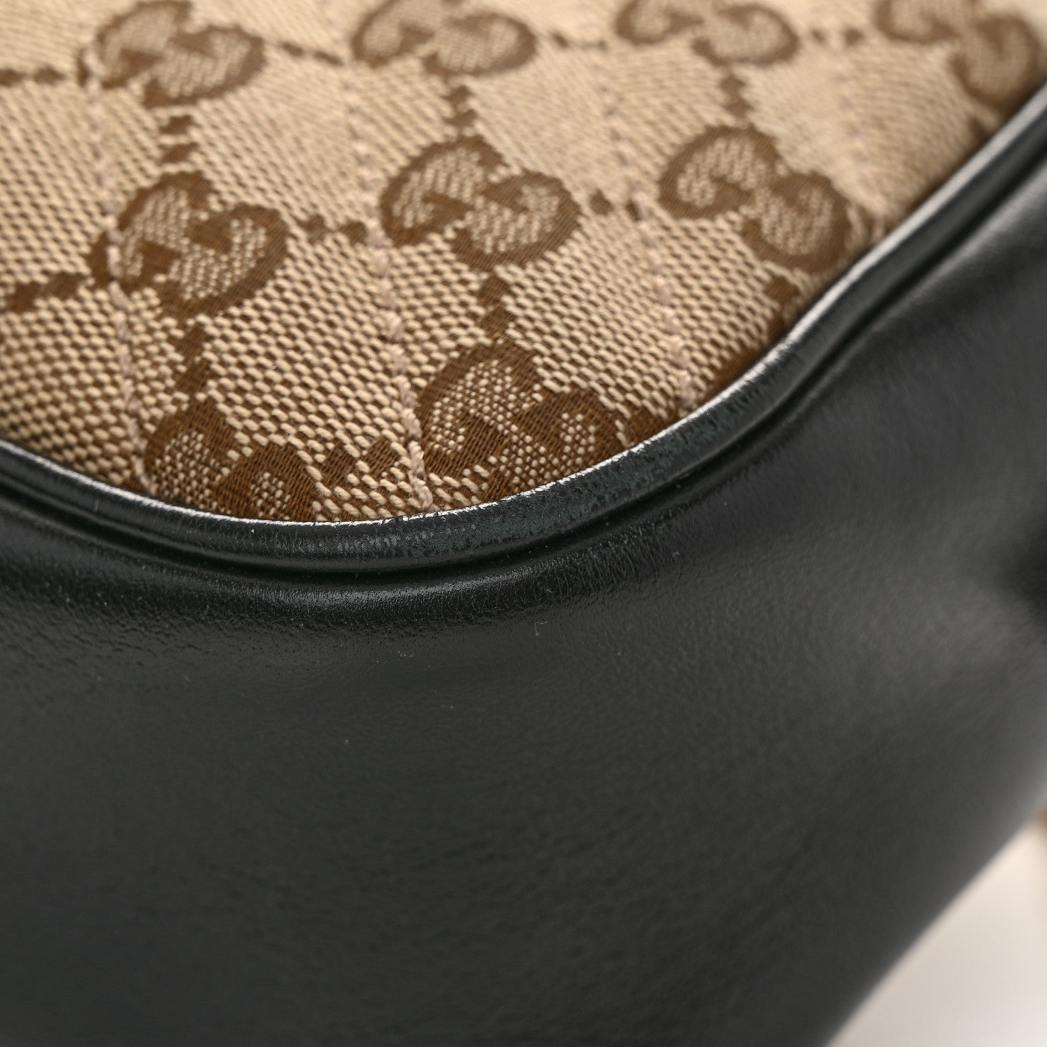 Gucci Monogram Matelasse Diagonal Small GG Marmont Chain Shoulder Bag Beige Black 11 of 11
