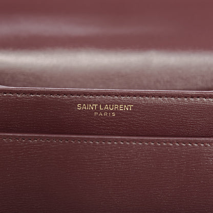 Saint Laurent Calfskin Medium Monogram Sunset Bordeaux 7 of 10