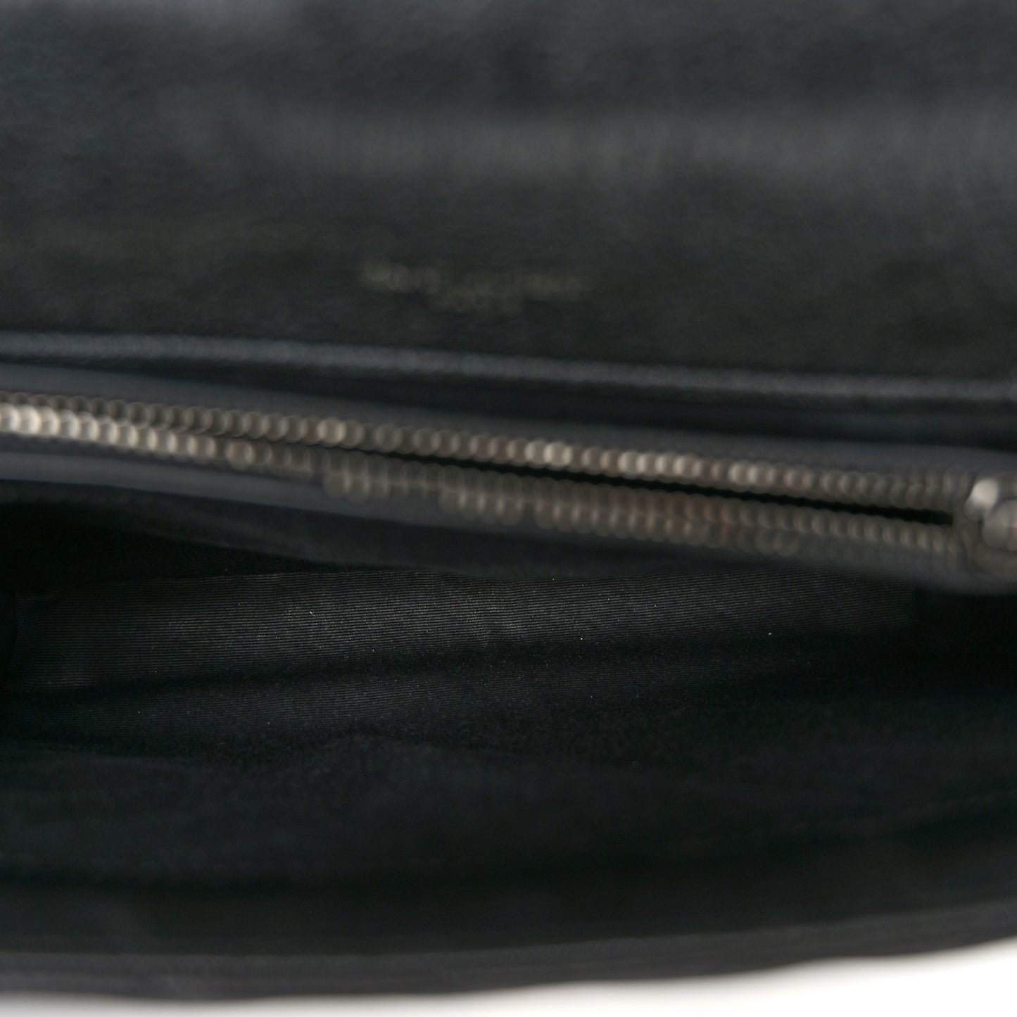 Sheepskin Matelasse Chevron Monogram Medium College Bag Black