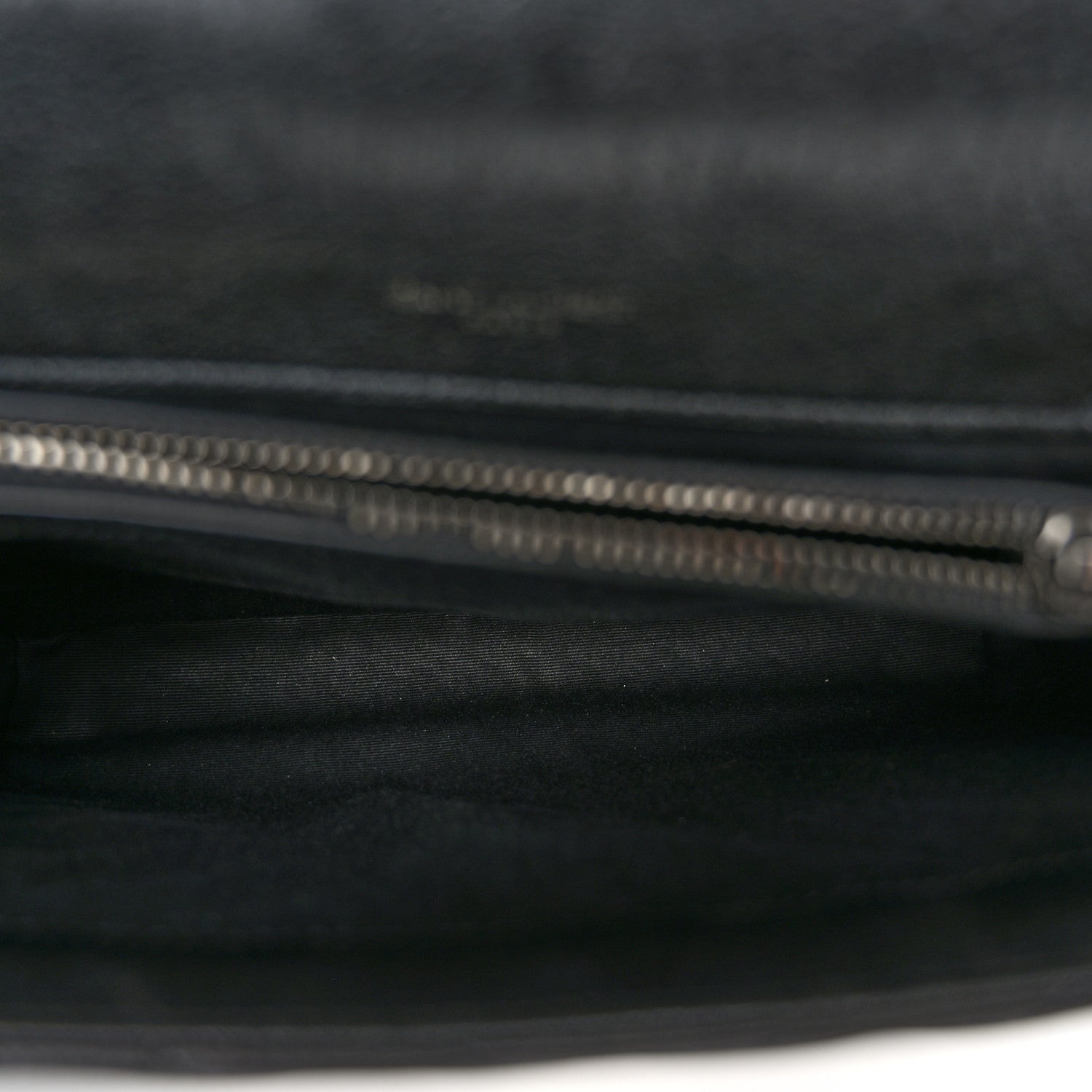 Saint Laurent Sheepskin Matelasse Chevron Monogram Medium College Bag Black 5 of 11