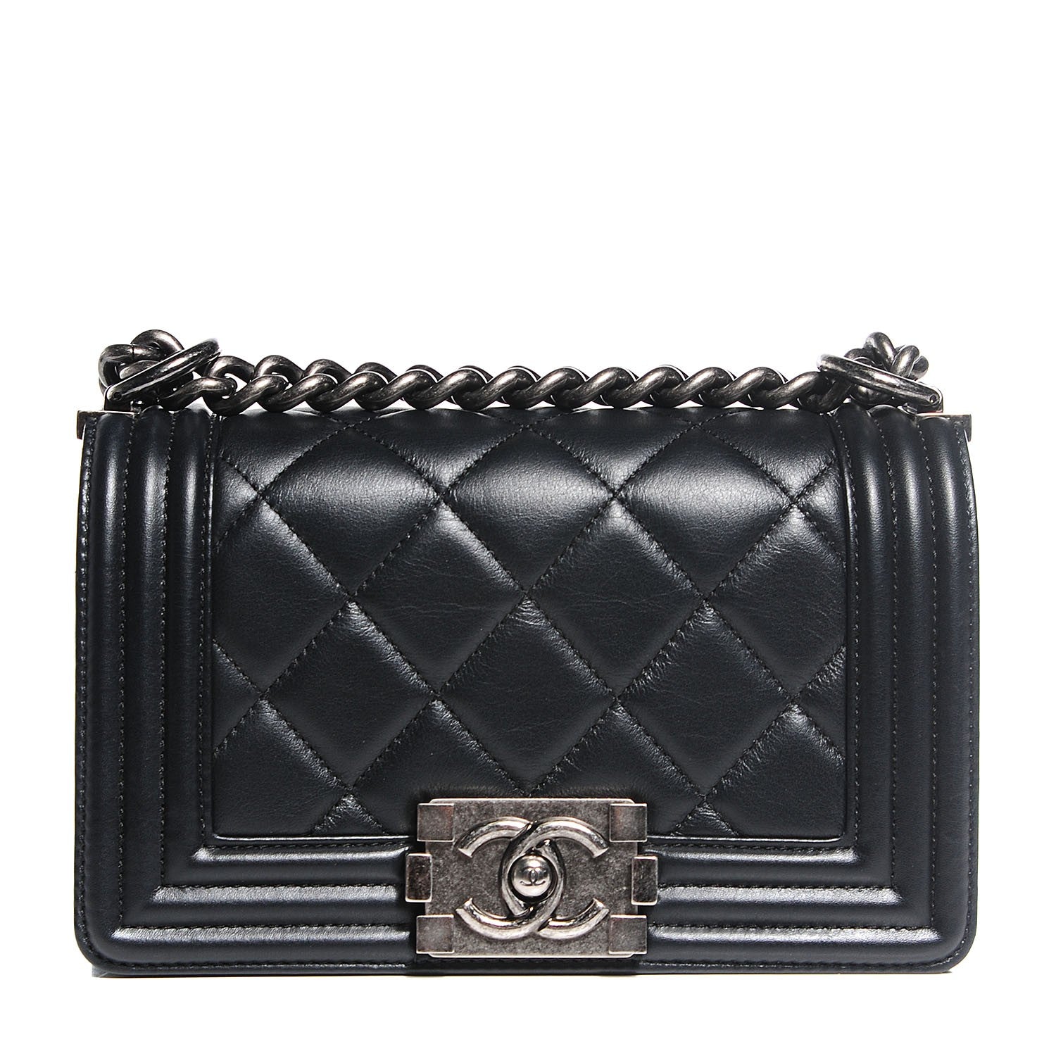 Chanel Calfskin Quilted Small Boy Flap Black 1 of 8