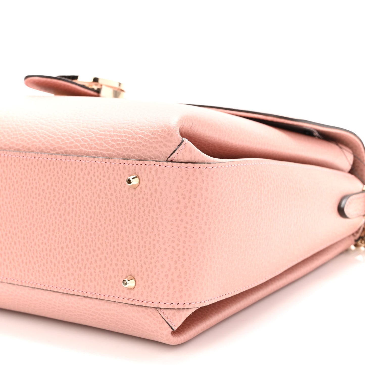 Dollar Calfskin Medium Interlocking G Top Handle Shoulder Bag Soft Pink
