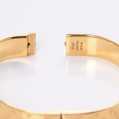 Louis Vuitton Brass Monogram Nanogram Cuff M Gold 7 of 8