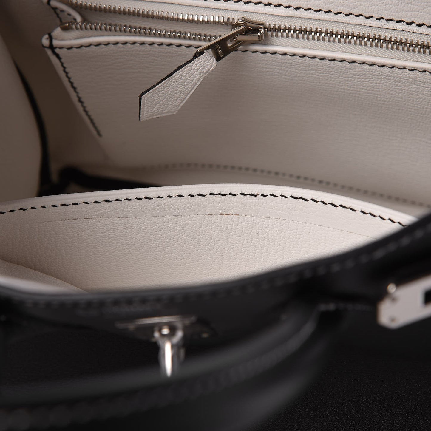 Swift Horseshoe Birkin 25 Black White