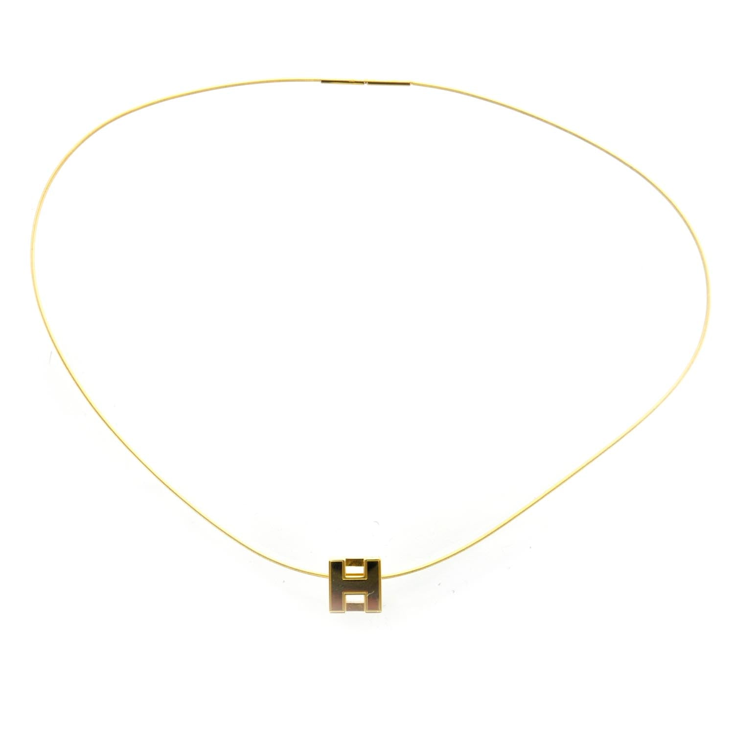 Hermes Cage d H Necklace Gold 1 of 5
