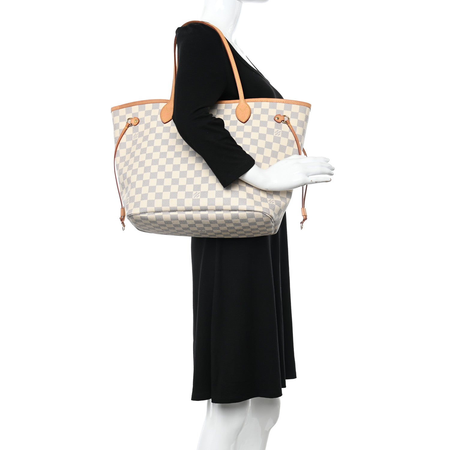 Louis Vuitton Damier Azur Neo Neverfull MM Rose Ballerine 2 of 17