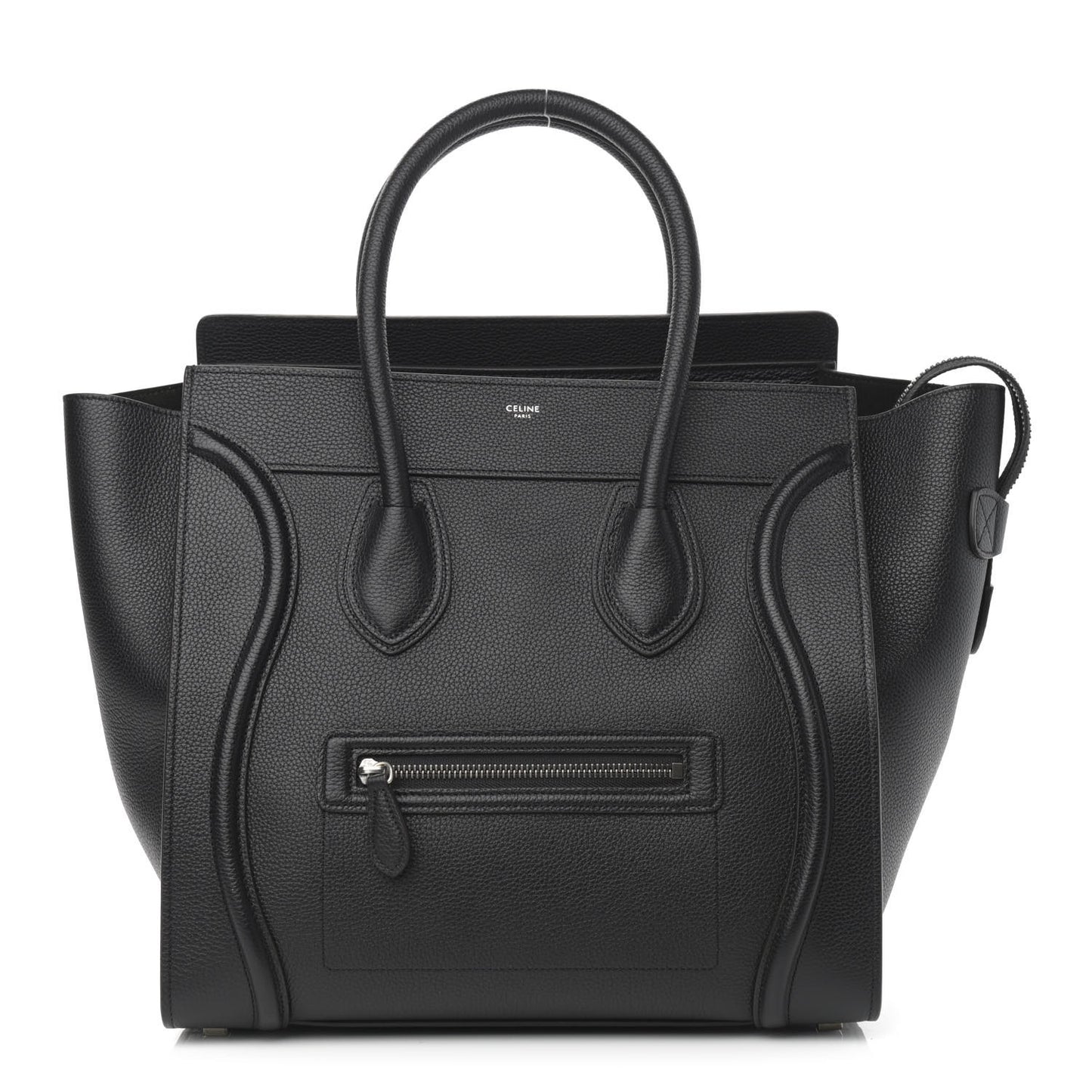 Drummed Calfskin Mini Luggage Black