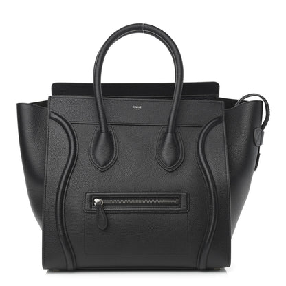 Celine Drummed Calfskin Mini Luggage Black 1 of 11