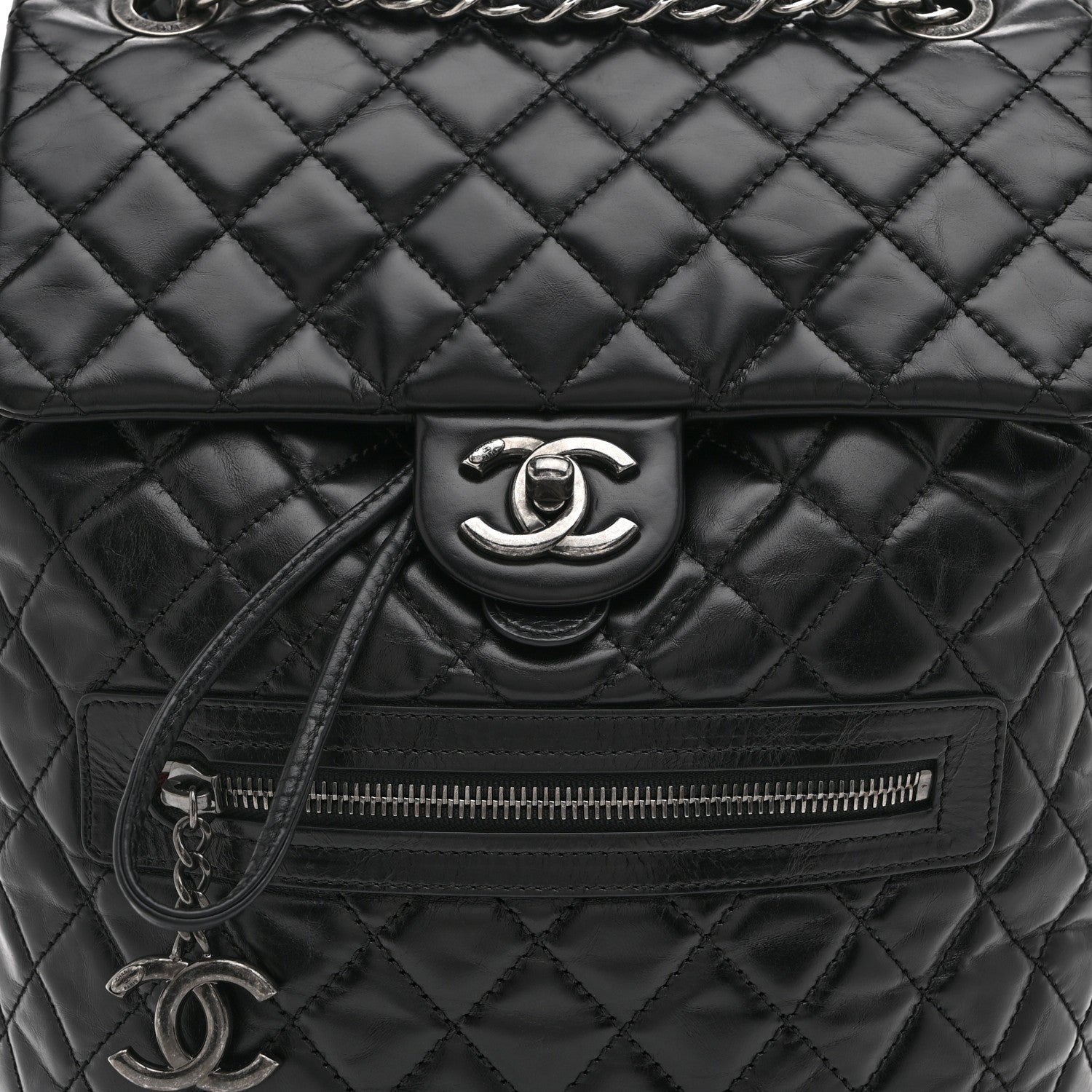 Chanel Calfskin Quilted Large Salzburg Mountain Backpack Black 8 of 10