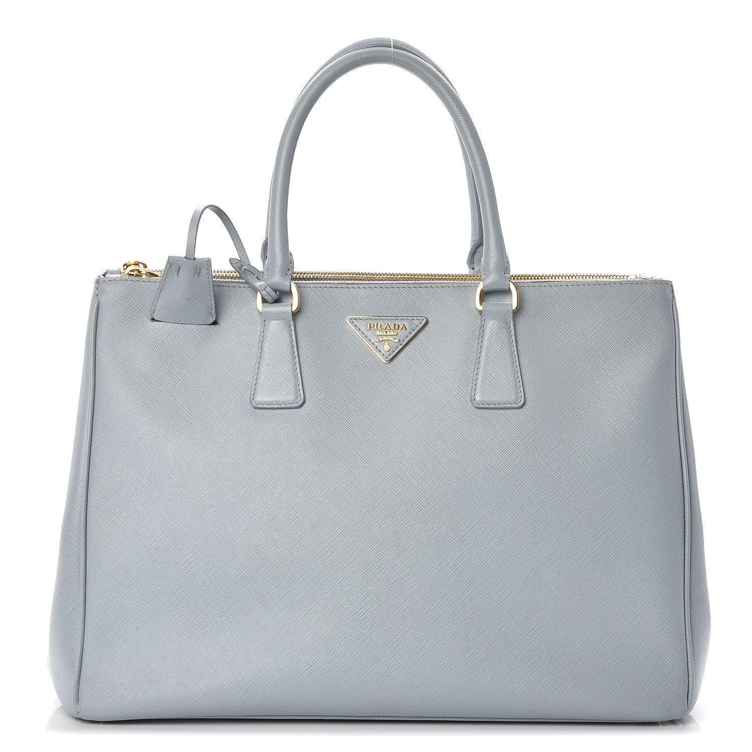 Prada Saffiano Large Galleria Double Zip Tote Lago 1 of 12