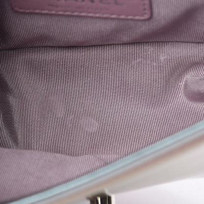 Chanel Iridescent Patent Calfskin PVC Quilted Small Boy Flap Light Purple 12 of 12