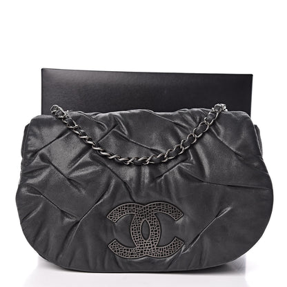 Chanel Iridescent Calfskin Glint Flap Black 11 of 11