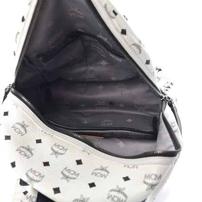 MCM Visetos Studded Medium Stark Backpack White 6 of 17