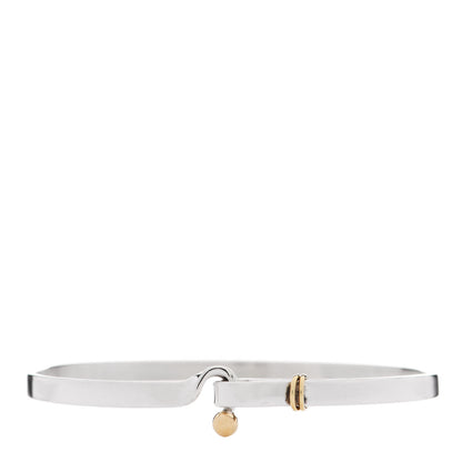 Tiffany Sterling Silver 18K Yellow Gold Hook Eye Bangle Bracelet 1 of 5