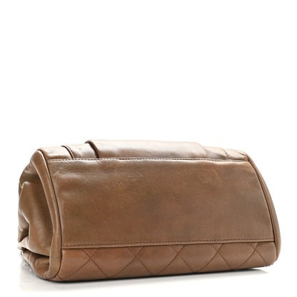 Chanel Calfskin Quilted Frame Flap Brown 3 of 8