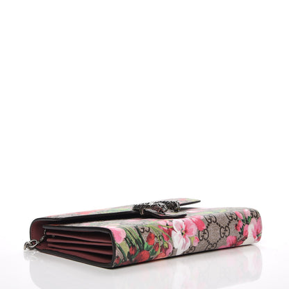 Gucci GG Supreme Monogram Blooms Mini Dionysus Chain Wallet Beige Multicolor Dry Rose 4 of 7