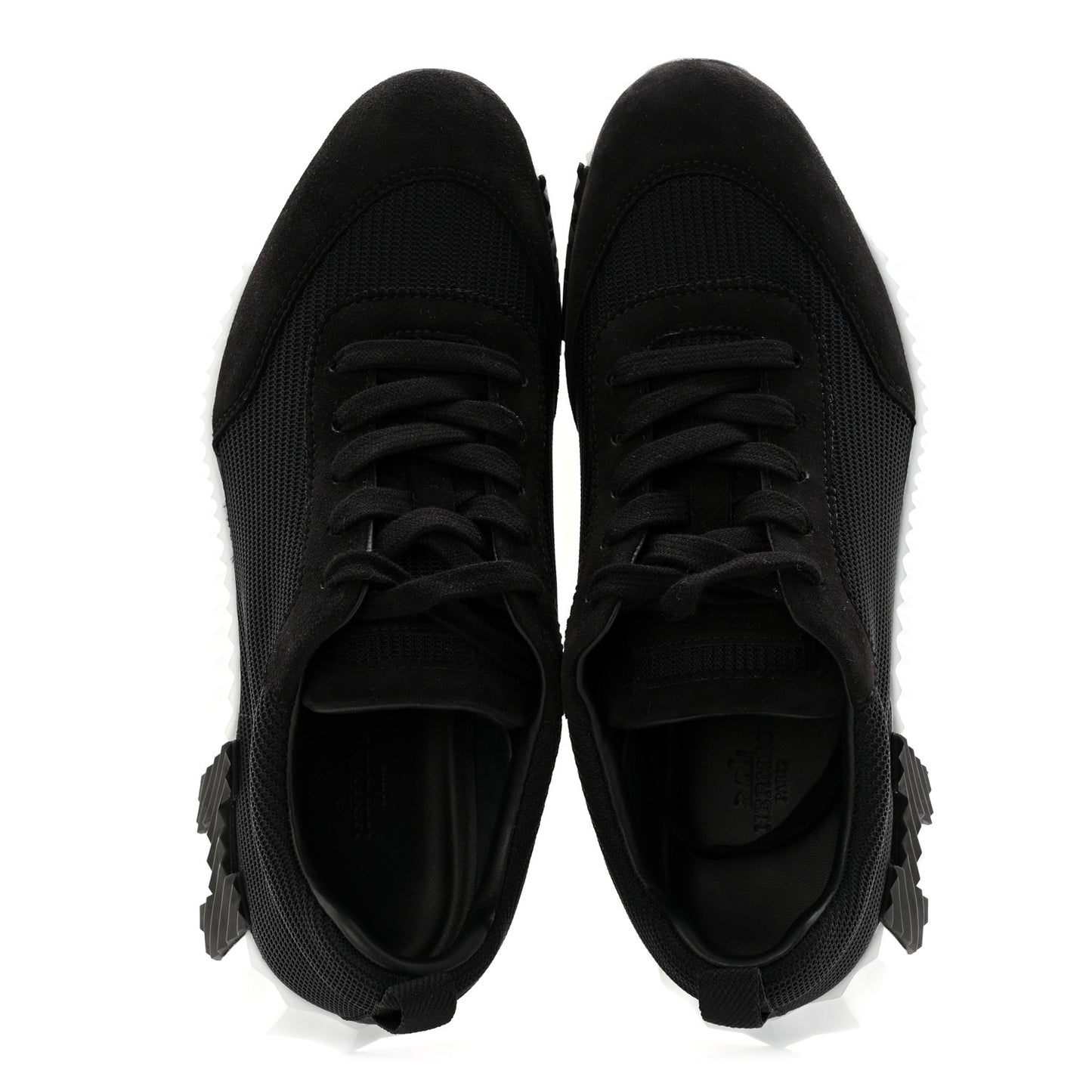 Air Mesh Suede Goatskin Bouncing Sneakers 39 Black