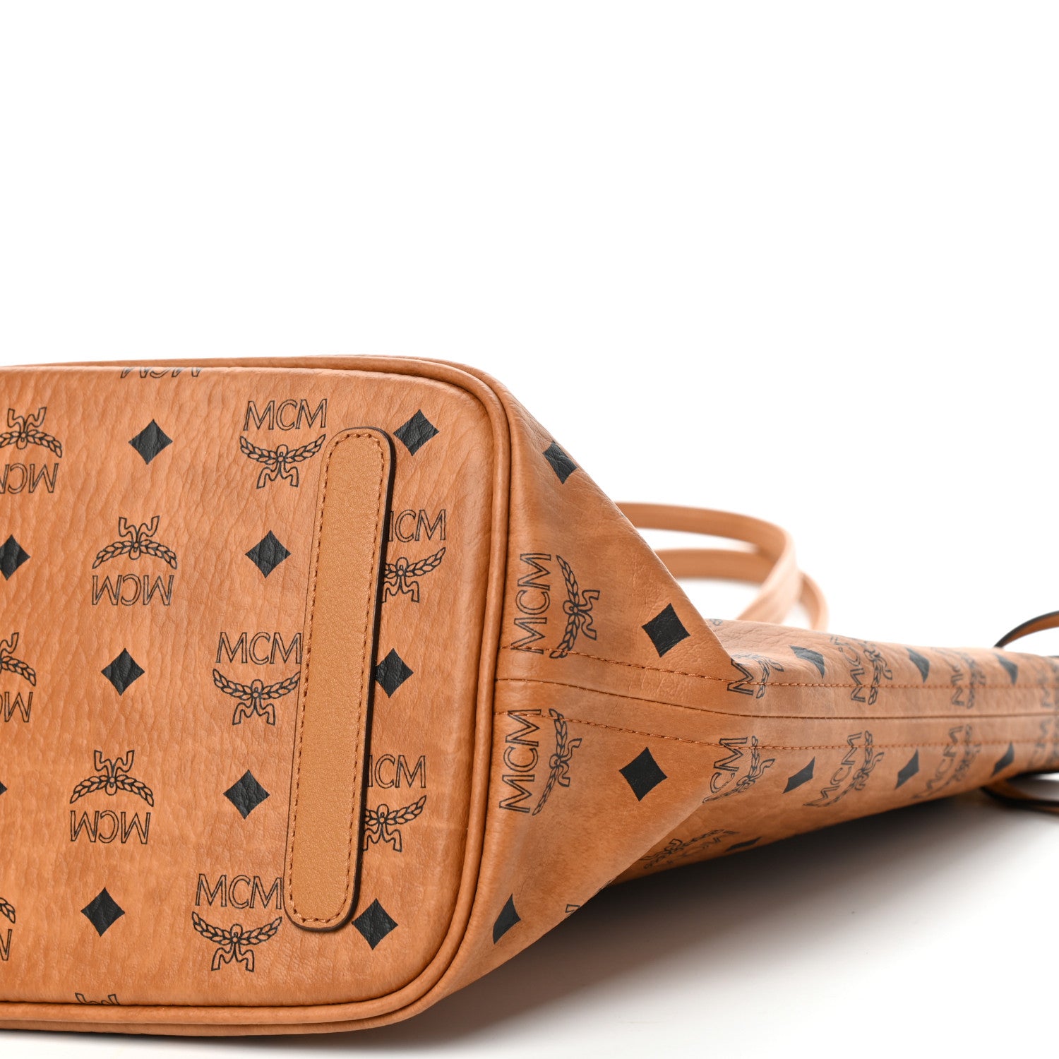 MCM Visetos Medium Liz Reversible Shopper Tote Cognac 11 of 12