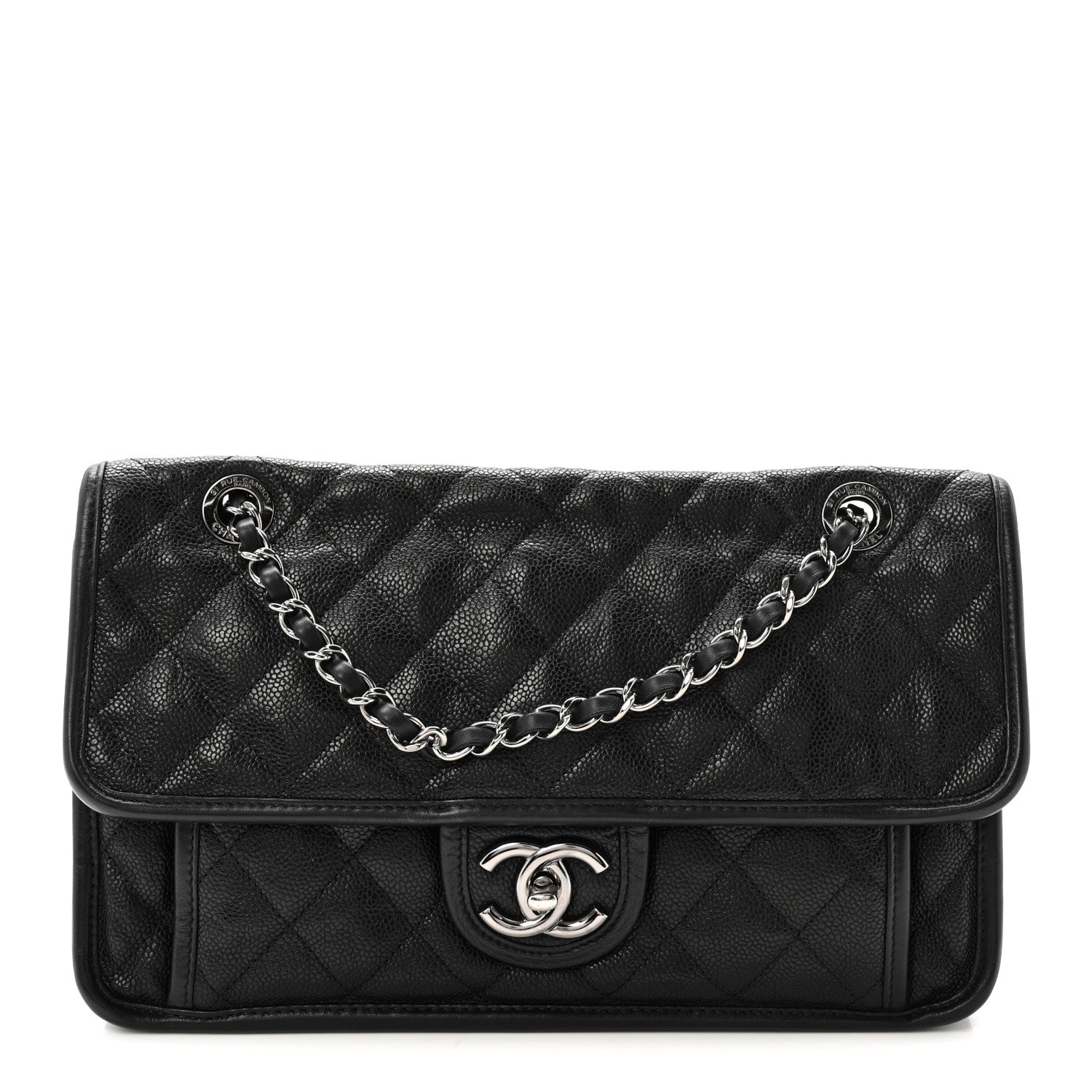 Chanel Caviar Quilted Medium French Riviera Flap Black 1 of 11