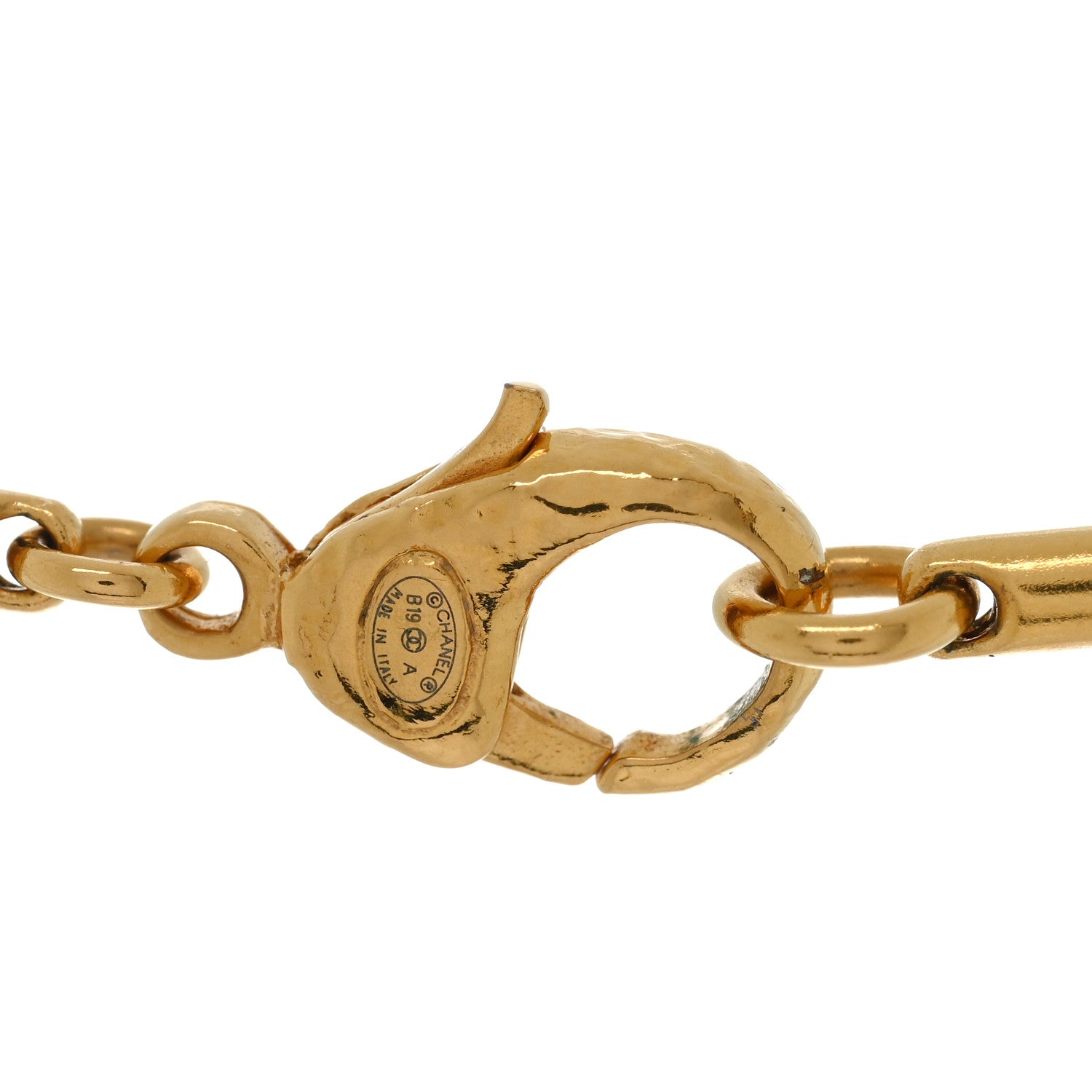 Chanel Resin Along The Nile CC Pendant Necklace Gold Black 4 of 4