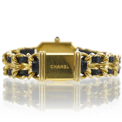 Chanel Stainless Steel Lambskin 20mm Chain Premiere Quartz Watch Gold L 2 of 6