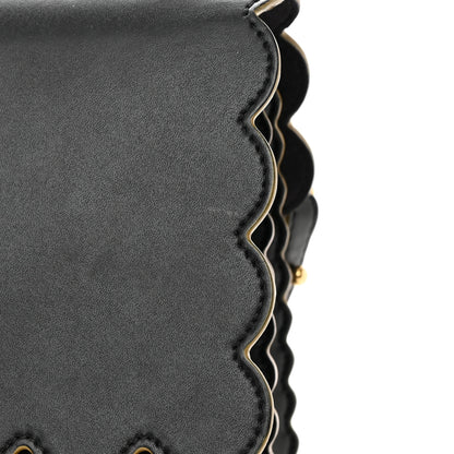 Fendi Vitello Liberty Scalloped Studded Kan I Shoulder Bag Black 17 of 17