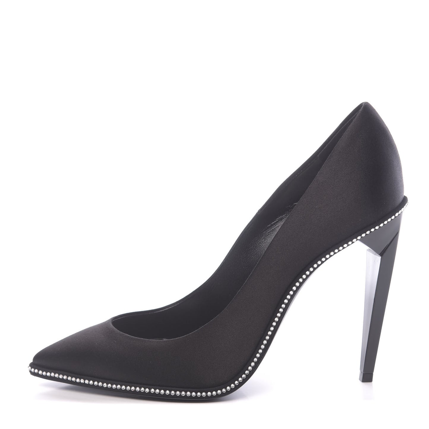Satin Crystal Embellished Freja 105 Pumps 37.5 Black