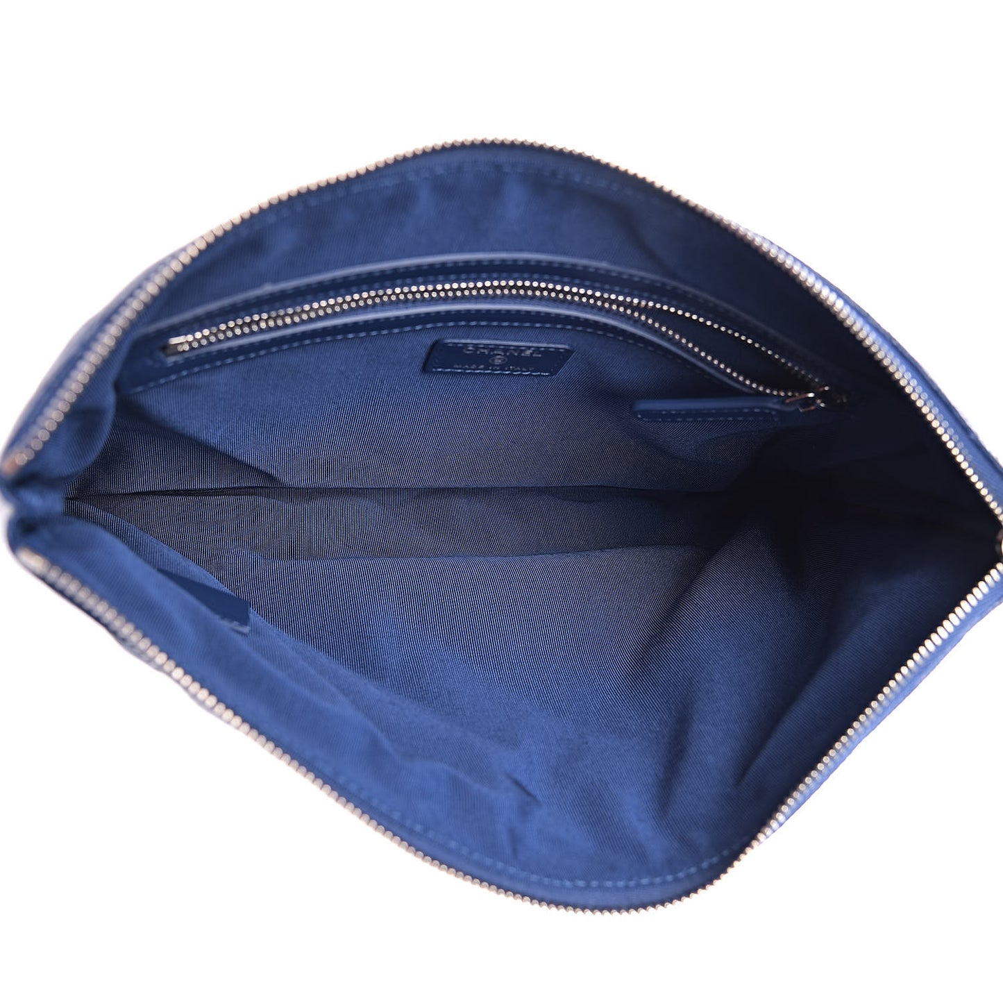 Caviar Quilted Medium Cosmetic Case Blue