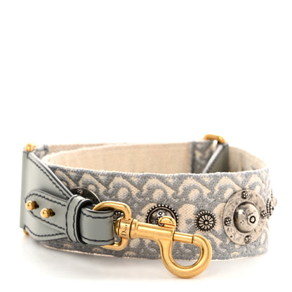 Christian Dior Oblique Studded Shoulder Strap Gris Multicolor 1 of 5