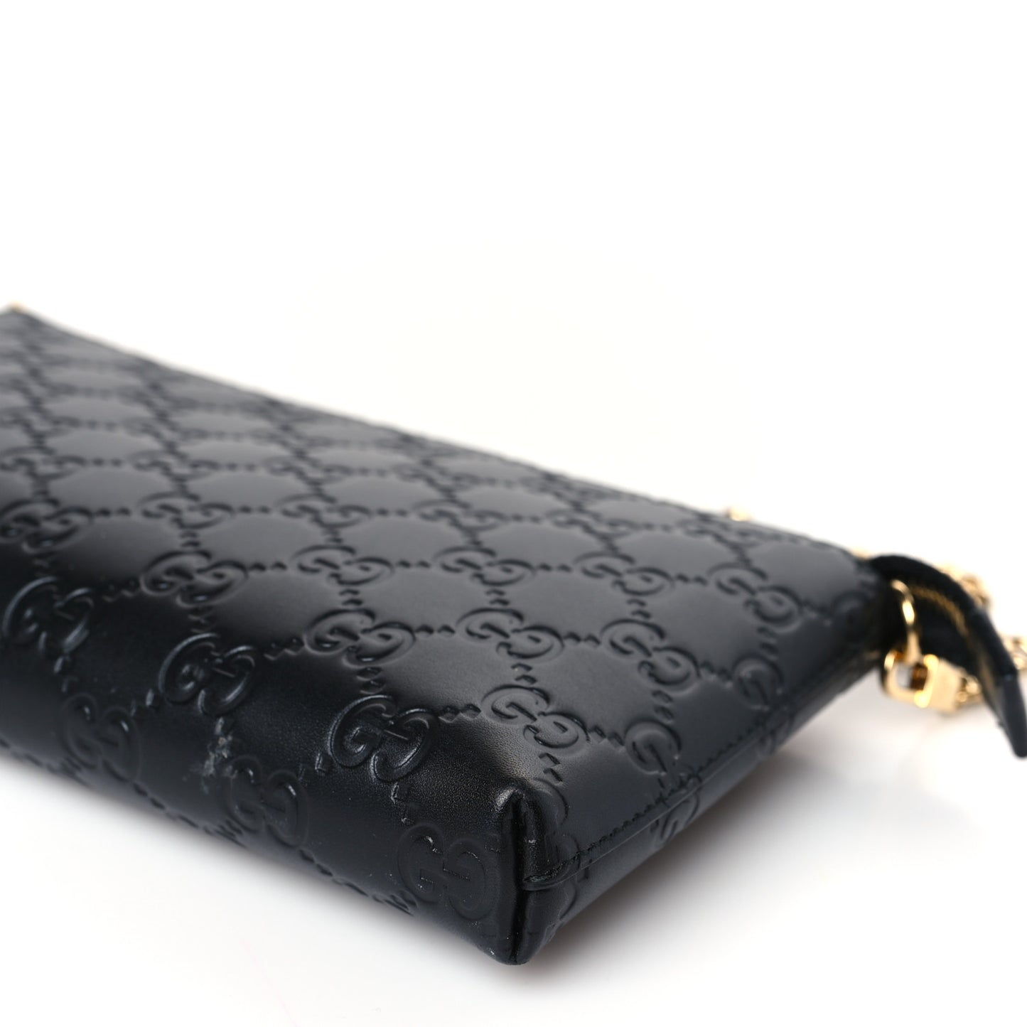 Guccissima Signature Wrist Wallet Black