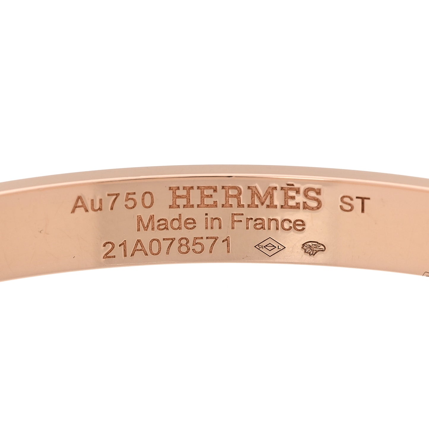 18K Rose Gold Diamond PM H D'Ancre Bracelet ST